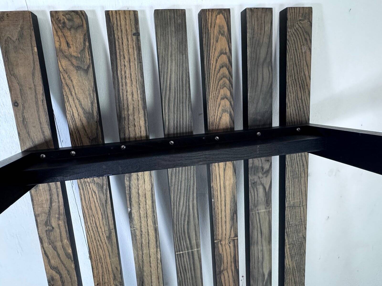 Mid-century modern Japandi black slat bench coffee table by Martin Visser for 't Spectrum, 1960s