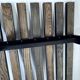 Mid-century modern Japandi black slat bench coffee table by Martin Visser for 't Spectrum, 1960s