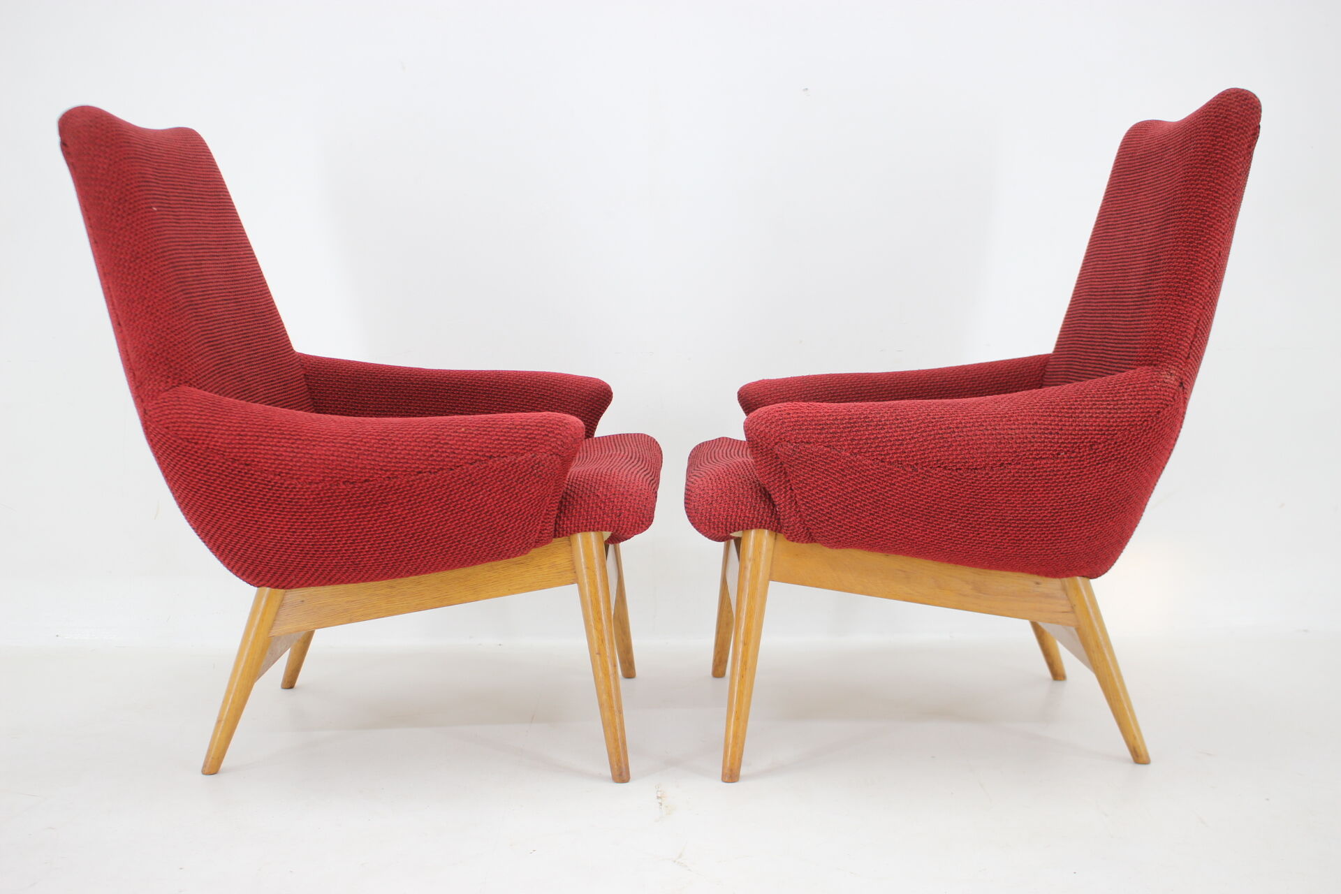 1960s Pair of Miroslav Navratil lounge Chairs, Czechoslovakia