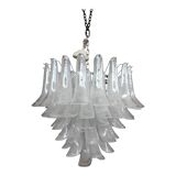 Contemporary Murano Glass Chandelier Italian Sella Alabastro