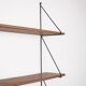 Set of minimalistic wooden shelving units