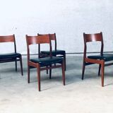 Mid-Century Scandinavian Modern Teak Dining Chairs, Set of 4