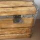 Vintage wooden toy chest trunk