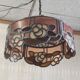 Tiffany-style glass and lead suspension - mid 20th century.