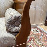 Banquette à crosses de style Louis Philippe