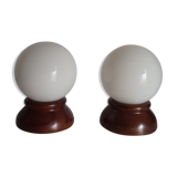 Pair of vintage bedside lamps