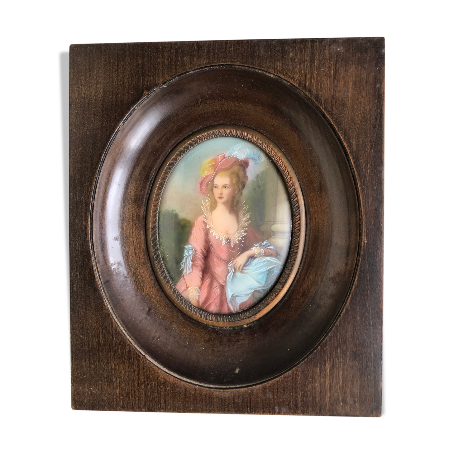 Miniature Napoleon III on ivory