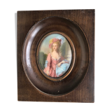 Miniature Napoleon III on ivory