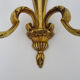 Paire d'appliques murales en bronze à 2 bougies année 60 70