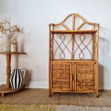 Rattan bookshelf shelf