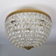 Ceiling light basket with 3 lights in gilded brass