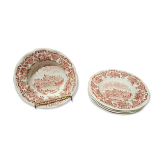 5 English plates