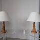 Pair of pine lamps, 1980s
