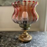 Brass foot tulip lamp