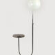 Bauhaus art deco floor lamp in chrome, 1940s