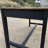 Old black wooden farmtable