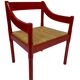 Fauteuil Carimate modèle 892 Vico Magistretti pour Cassina en rouge