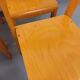 Set of 6 vintage minimalist beech wood chairs from the 70s and 80s.