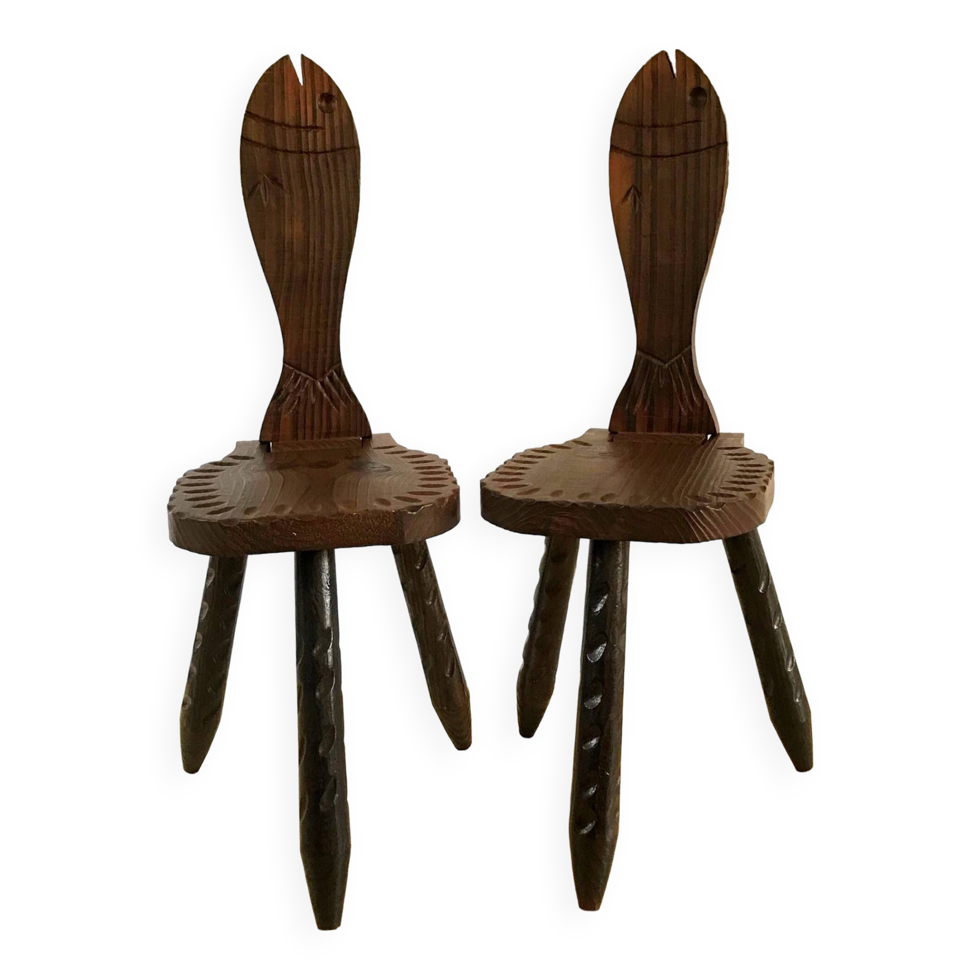 Vintage tripod stools from the 70s