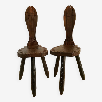 Vintage tripod stools from the 70s