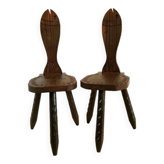 Vintage tripod stools from the 70s