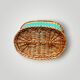 Panier en osier et scoubidou vintage