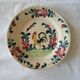 Old Creil and Montereau Earthenware Plate "Labrador" Rooster Decor