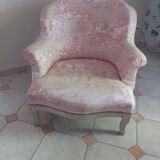 Armchair and footrest