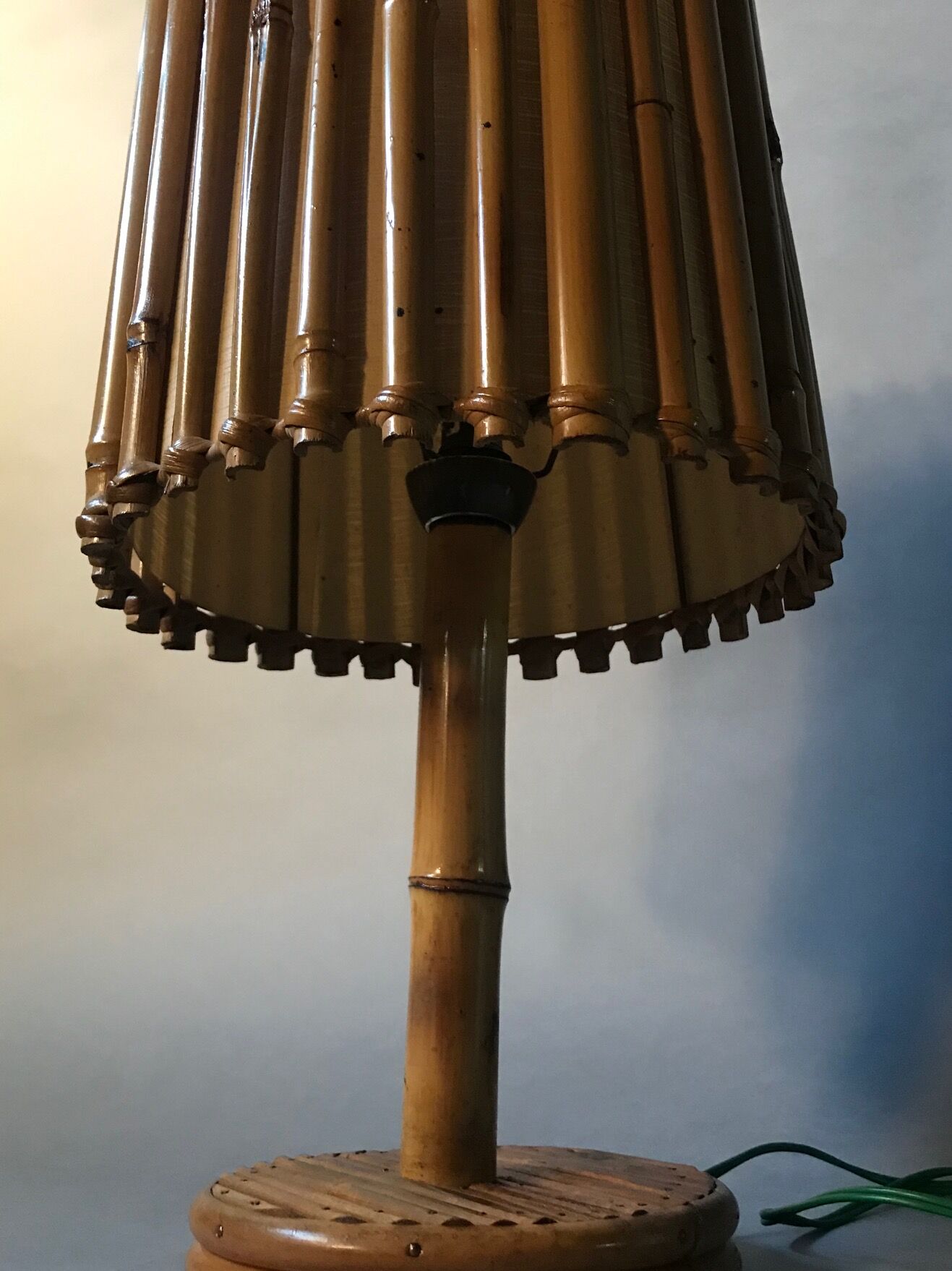 Bamboo table lamp 1950