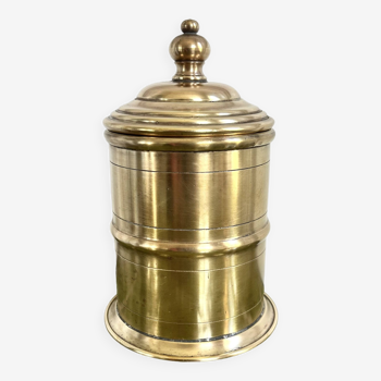 Round brass box