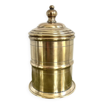 Round brass box