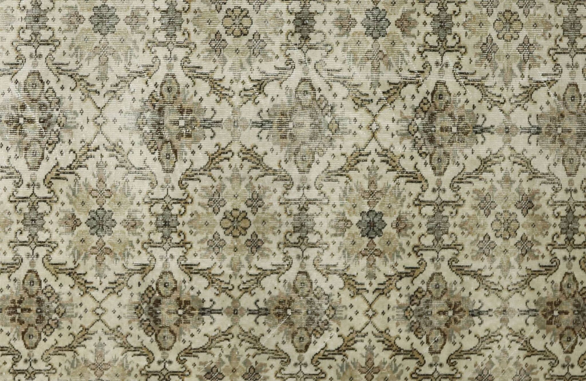 Grand Tapis Oushak Vintage à Motifs Orientaux – Laine 100 % – 320 × 210 cm