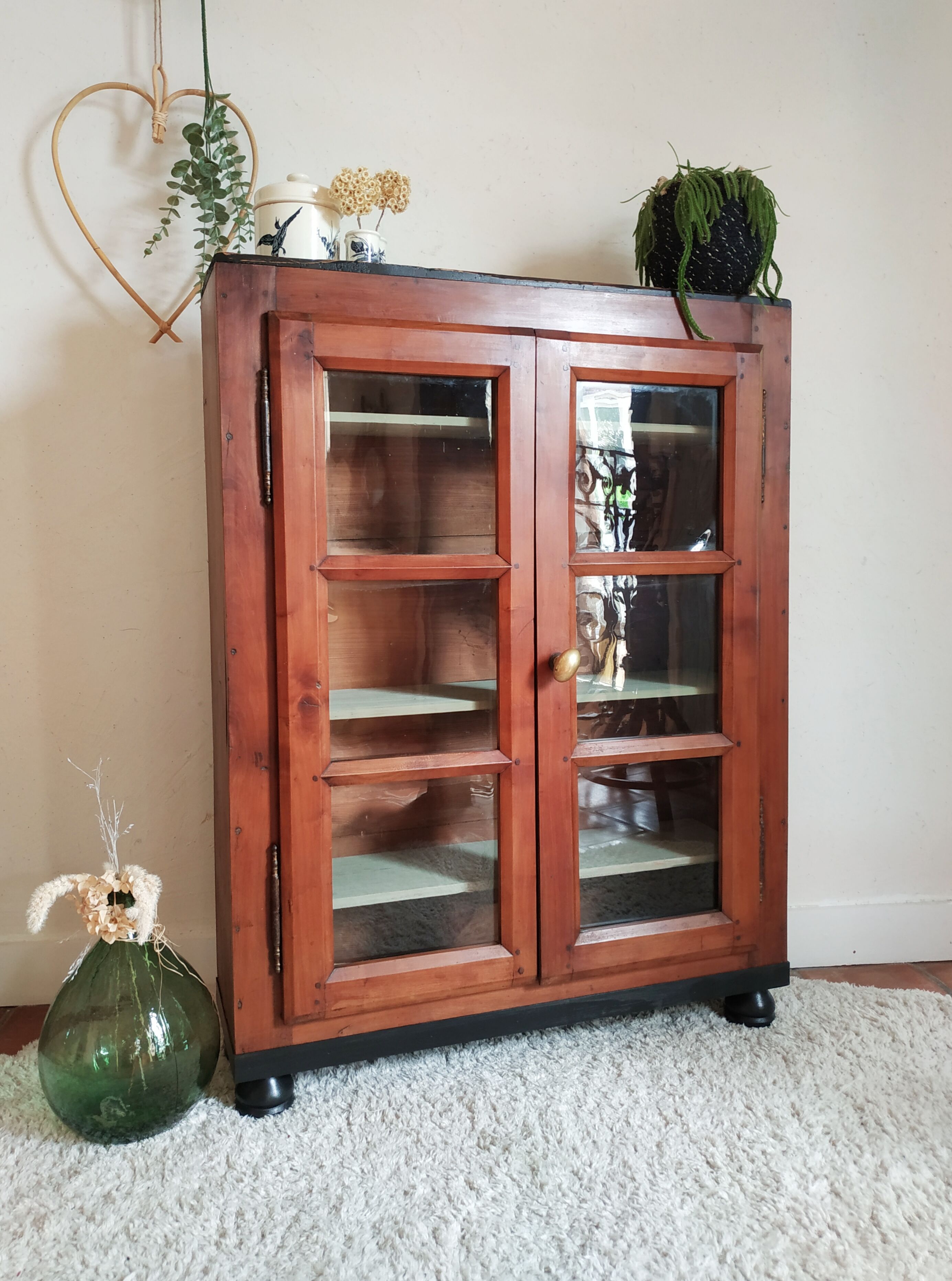 Ancient wooden library - antique shop window