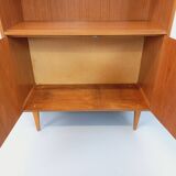 Vintage Scandinavian style storage bookcase in melamine and teak from the 60s