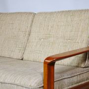 Vintage Scandinavian three-seater teak sofa, 1970s