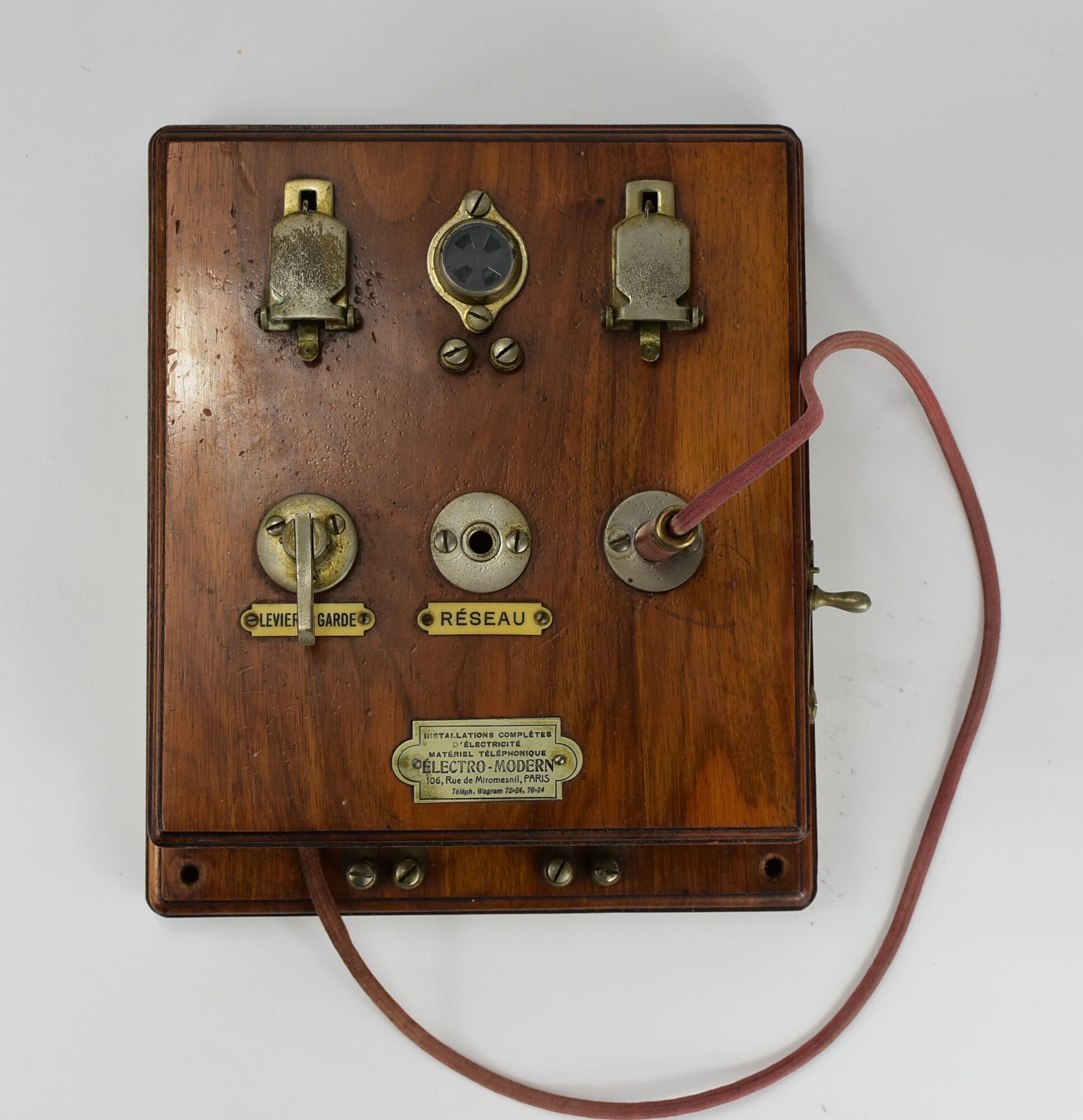 Wooden telephone communication block