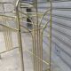 Gold metal dressing table and seat, Italy 1980