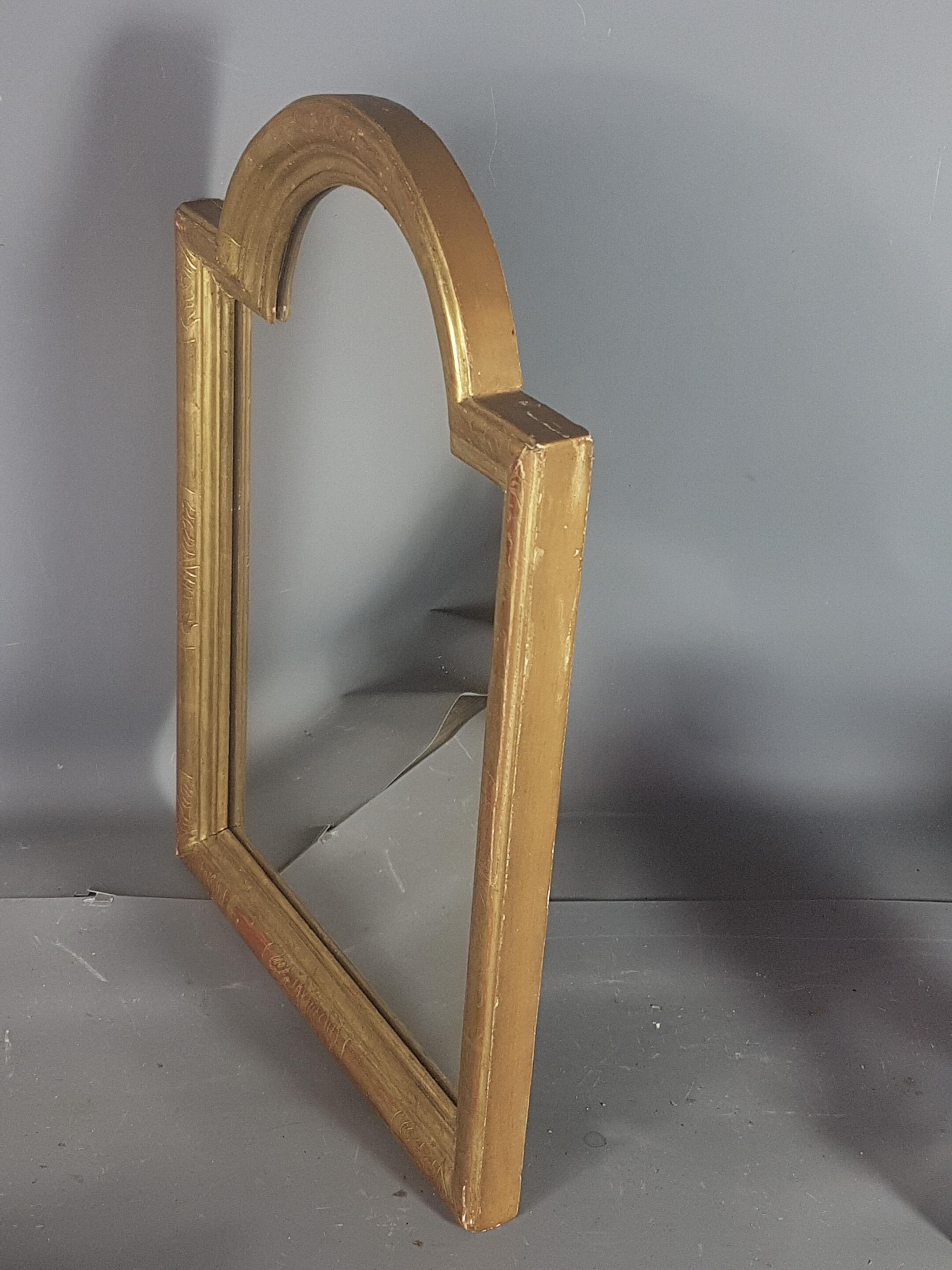 Mirror in old frame wood engraved gilded with gold leaf 40x28 cm