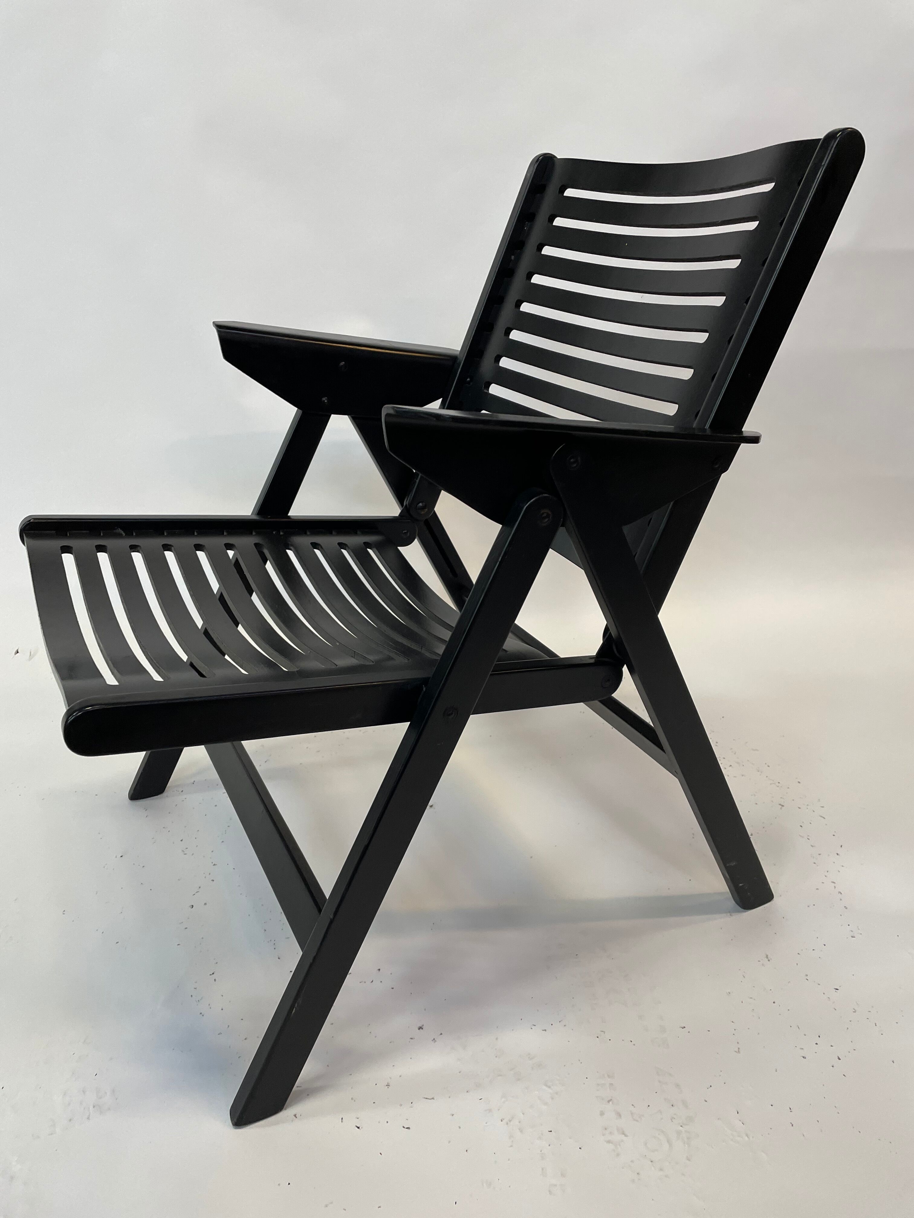Niko Kralj Slovenian Rex Plywood Folding Chair for Stol 1950s in Black