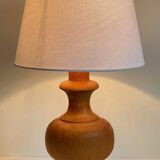 Vintage turned wooden lamp