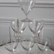 Lot of 6 engraved crystal glasses 50-60 years