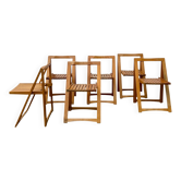 Original folding chair set "Trieste" by Aldo Jacober. Italy, 1960s.