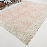 Tapis de ferme floral de couleur neutre 362x257cm