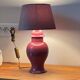Ceramic and velvet lamp from the 90s