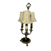 Lampe de table ancienne à trois lumières