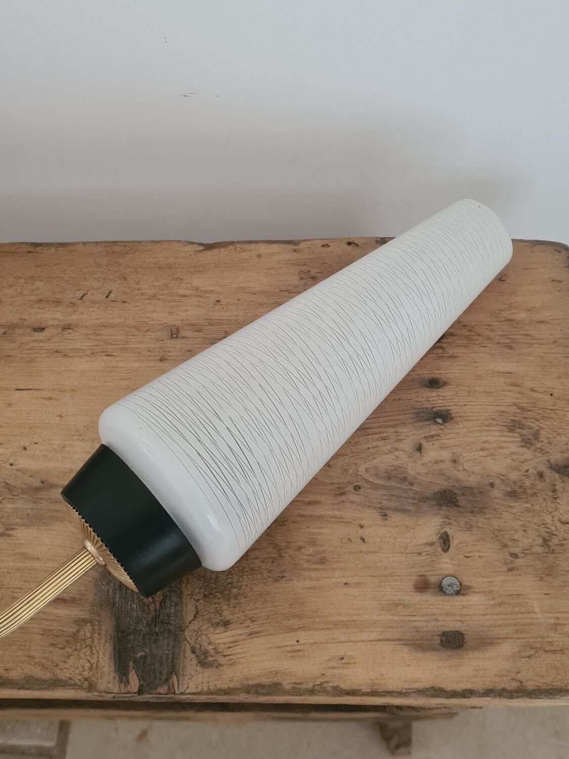 Pair of bobbin wall lights from the 50s and 60s