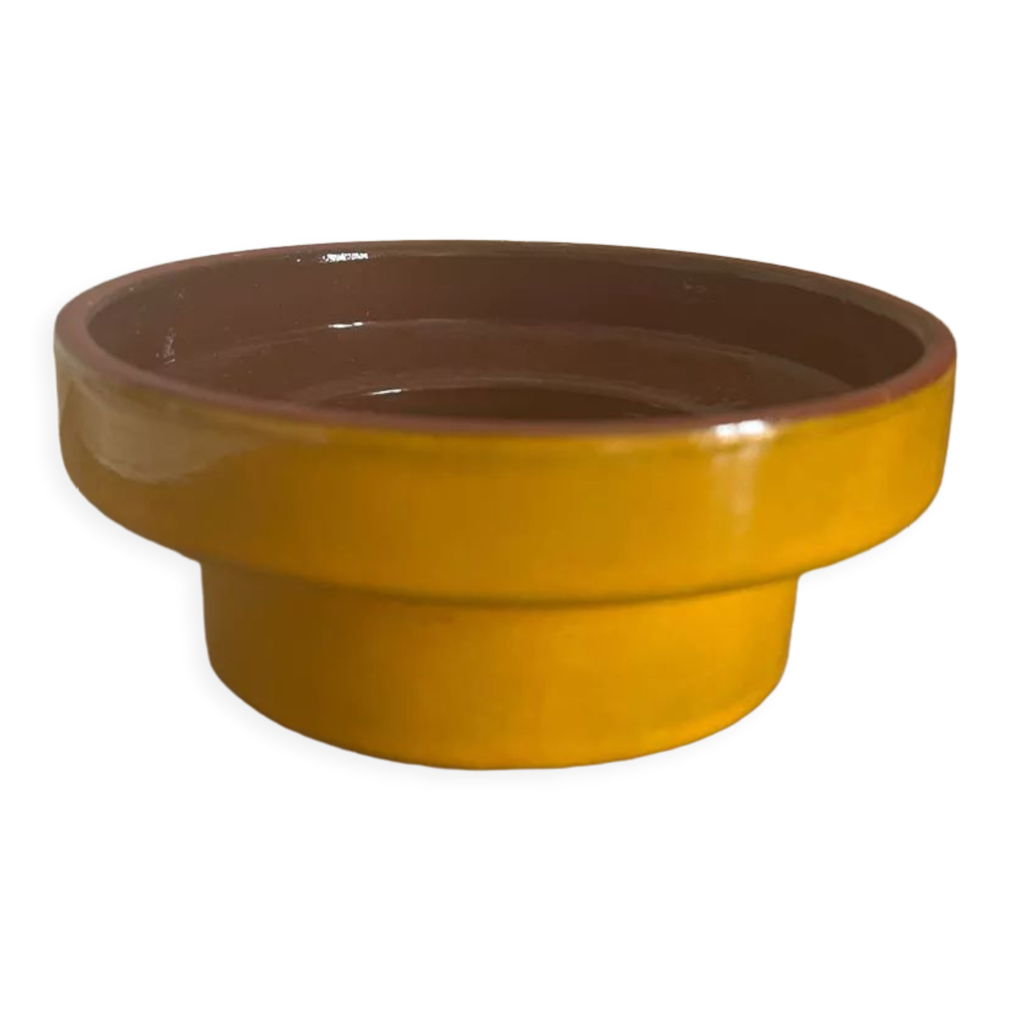 Vintage yellow seventies ceramic bowl