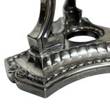 Art Deco, tripod fruit bowl in silver-plated metal by Gallia, crystal, circa 1930.