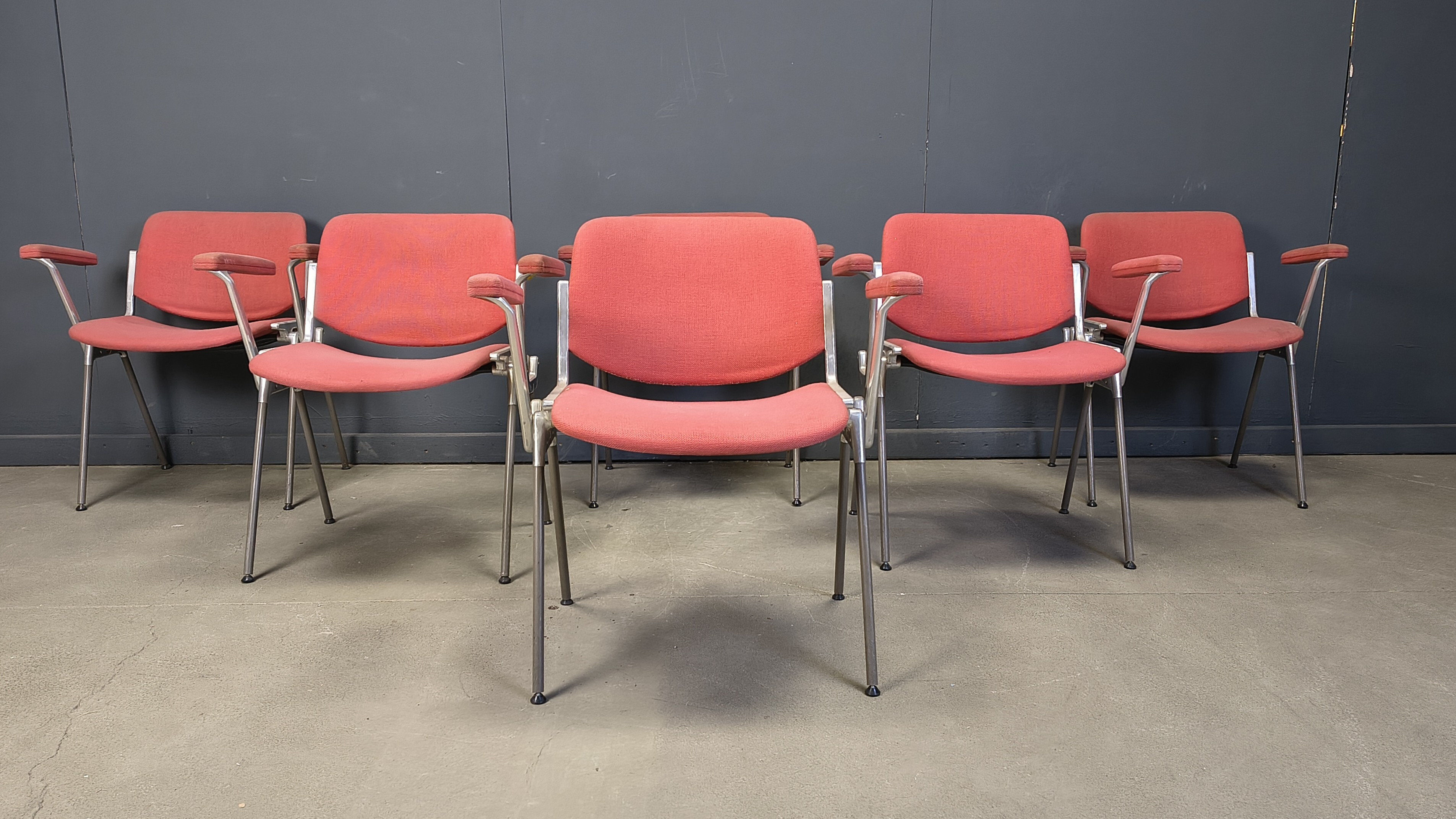 Chaises latérales vintage DSC 106 par Giancarlo Piretti pour Castelli, années 1970 - ensemble de 6
