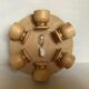 6 wooden egg cups hourglass wall mount Scandinavian wood